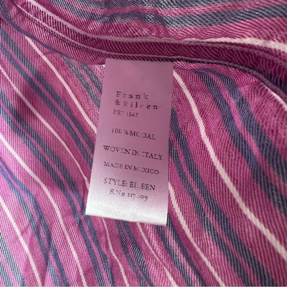 Frank and Eileen Eileen pink striped button down size XS - Picture 6 of 10